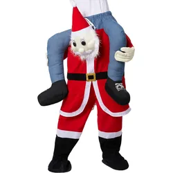 tectake® Huckepack-Kostüm Weihnachtsmann