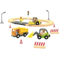 Playtive Spielset Baustelle Holz Holzbahn Spiel Kinder