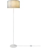 Paco Home Stehlampe »Luca Stella«, Standleuchte Stoff Lampenschirm Retro Vintage E27 Textilschirm weiß