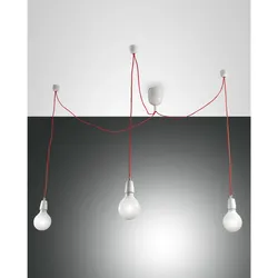 Fabas Luce Blog Pendelleuchte weiß/rot 3-flammig E27 3473-47-102
