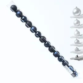 MARELIDA Christbaumkugel Baumkugel bruchfest 3cm glänzend matt dunkelblau 14Stk