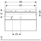 Geberit Xeno2 Unterschrank für Waschtisch 88x53x46.2cm, 2 Schubladen,