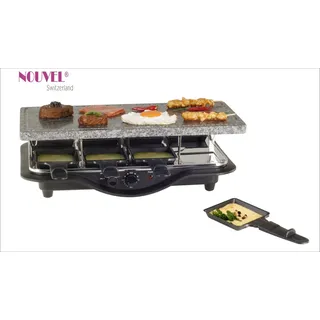 Raclette Grill 8 Personen Nouvel Swiss PARTY STONE mit XXL Steinplatte