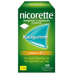 nicorette 4 mg Nikotinkaugummi freshfruit zur Raucherentwöhnung 105 St Kaugummi