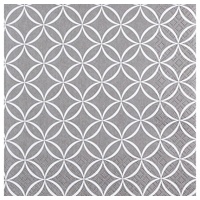 Home fashion Home Fashion®, Circles grey, Lunch-Servietten aufgefaltetes Maß