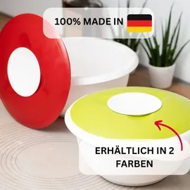 Westmark Rührschüssel mit zweigeteiltem Deckel, 2,5 l, weiß/apfelgrün, 3153227A