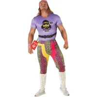 Morph Kostüm Klassik Macho Man Randy Savage, WWE Wrestler für Herren, Ideal für Karneval und Halloween, L