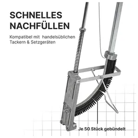Sanpro Tackernadeln Heizrohrhalter für Fußbodenheizung Anzahl 4.000 Stück