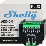 Shelly Plus Add-On - 1xDS18B20 Leistungsrelais Schwarz, Grün