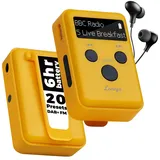 LEMEGA MINI GO Tragbare DAB-Radio für die Hosentasche,Digitales Taschenradio UKW,Radiowecker,Persönliches Mini-Radio mit Sportclip,Wiederaufladbarer Akku,USB-Ladekabel und Kopfhörer im Lieferumfang