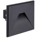 Strühm LED Stufenleuchte Treppenleuchte Unterputzmontage Wandleuchte für Außen- und Innenbereiche in schwarz Eckig Neutralweiß