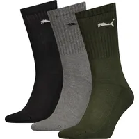 Puma CREW SOCK 3P Green combo, Green Combo 39-42
