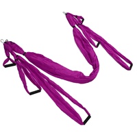 Ovyuzhen Aerial Yoga Swing Set, Ultrastarke Yoga-Hängematte, Trapezverlängerung mit Antigravitations-Yoga-Sling Zum Aufhängen an der Decke für Inversionsübungen (Purple)