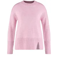 Gerry Weber Damen Kuscheliger Strickpullover mit Saumschlitz breite Rippenbündchen,