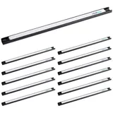 relaxdays Wand-Magnet Messer-Leiste 12 x Magnetleiste Werkzeug schwarz