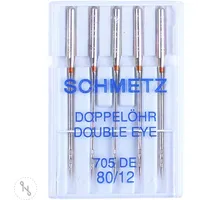 SCHMETZ Doppelöhr-Nadel 5er Pack Stärke 80