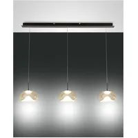 Fabas Luce Brena 3-flg. 30W 30 cm rechteckig cognac