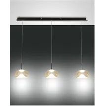 Fabas Luce Brena 3-flg. 30W 30 cm rechteckig cognac