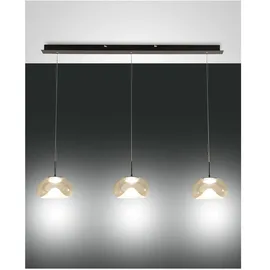 Fabas Luce Brena 3-flg. 30W 30 cm rechteckig cognac