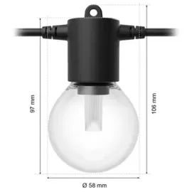 Philips Hue Festavia Globe Outdoor Lichterkette 7 m