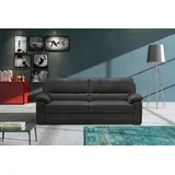Egoitaliano "Doris, modernes Designersofa, Ledersofa mit erstklassiger Sitzqualität", edle Detailverarbeitung, perfekte Polsterung, aus hochwertigem Leder schwarz,