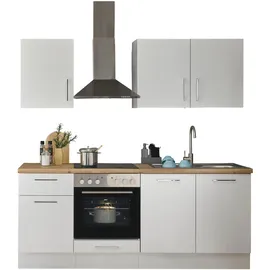 BASIC by Balculina Küchenzeile Turin 210 cm weiß
