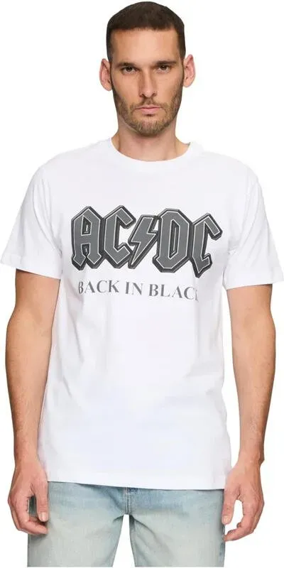 Merchcode ACDC Back In Black T-Shirt weiß S