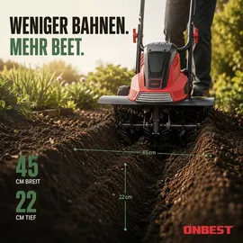onbest Gartenfräse Elektro T1545