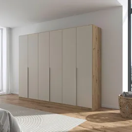 otto home Drehtürenschrank OTTO HOME "Kleiderschrank Schrank Garderobe AGORDO TOPSELLER Schlafzimmer", braun (eiche artisan, champagner), B:271cm H:210cm T:54cm, Holzwerkstoff, Schränke, Drehtürenschrank, durchdachte Innenausstattung, in 7 Breiten und 2 Höhen MADE