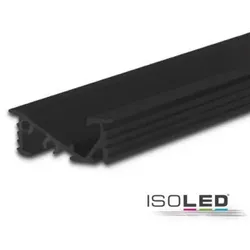 LED Einbauprofil FURNIT6 D zum Einbau in Möbelstücke Aluminium schwarz RAL 9005 200cm