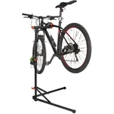 Relaxdays Fahrrad Montageständer, Lenkerhalter, klappbarer Teleskop Wartungsständer, Rahmen 25-40 mm, bis 30 kg, schwarz