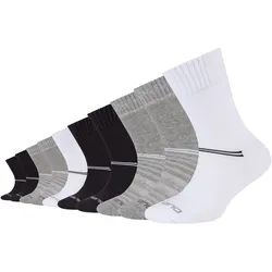 Socken CAMANO "mesh ventilation", Kinder, Gr. 27-30, schwarz (schwarz mix), Baumwollmischung, unifarben mit Farbeinsatz, normal, Socken, mit atmungsaktiver Materialstruktur