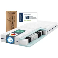 Taschenfederkernmatratze PURAMED 7-Zonen Taschenfederkernmatratze inkl...., RAVENSBERGER Matratzen, 21 cm hoch, Ergonomisch, hohe Punktelastizität, 7 Zonen, Made in Germany weiß 90 cm x 200 cm x 21 cm