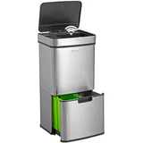 Homra® Nexo Mülleimer mit Sensor 3+1 Fächern | Edelstahl Smart Bin | Küchen Abfalleimer Bewegungssensor | Mülltrennung Elektrisch | Smart Bin | Mülltrennsystem für Mülltrennung in der Küche