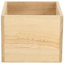 VOSTEEN 6 Stück Pflanzenkübel - Blumenkasten, Pflanzgefäß, Holztrog, Pflanzkasten - wetterfest, robust, dekorativ für Außenbereiche