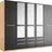 Wäscheschrank Barcelona 230 x 193 x 54 cm Schwarz