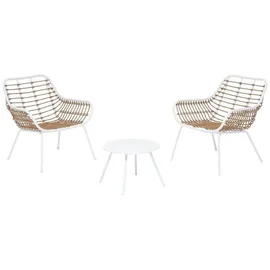 Hesperide Gartenmöbel-Duo PAOPAO 2 Plätze 0 x 0 x 0 cm Beige/Weiß