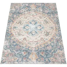 Paco Home - In- & Outdoor-teppich Für Balkon Terrasse, Kurzflor Mit Orient-muster In Blau 60x100 Cm