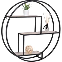 House Nordic Wandregal 62 x 14 x 62 cm Schwarz