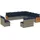 vidaXL Gartensofa-Set 13-tlg. grau Polyrattan