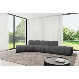 altdecor Ecksofa modulares Sofa Solven-L1 - 380x174x70 cm Grau