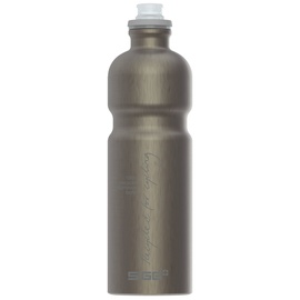 Sigg Move MyPlanet Smoked Pearl Fahrradflasche (0.75 L), klimaneutrale und auslaufsichere Fahrrad Trinkflasche, federleichte Fahrrad Sportflasche aus Aluminium, Made in Switzerland