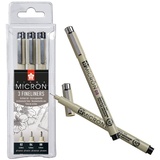 Sakura Pigma Micron Fineliner-Set schwarz, 3 St.