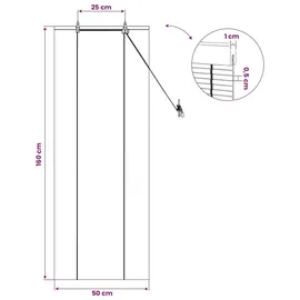 vidaXL Rollo Natur 50 x 160 cm Bambus/Braun