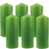 HS Candle Stumpenkerzen Ø8cm 6er Pack Limette