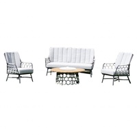 SonnenPartner Gartenlounge-Set Sonnenpartner 4-teilige Lounge-Sitzgruppe Yale mit Tisch Aluminium