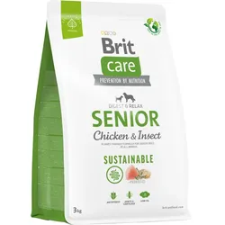 BRIT CARE Dog Sustainable Senior Chicken & Insect 3kg