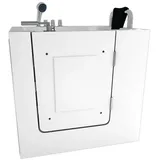 AcquaVapore Badewanne AcquaVapore Senioren Sitzbadewanne Wanne mit Tür S02-TH-B-R 100x78 cm, Schnelle Reinigung, Nackenstütze, Überlauf Abfluss, Extra Tief weiß