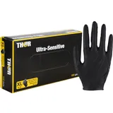 Abena Re-Seller GmbH Nitrilhandschuhe, Thor Ultra Sensitive schwarz XL 100er Gr. 10, unsterile Nitrilhandschuhe, 100 Stück/Box