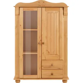 OTTO home Highboard OTTO HOME "Adele", beige (gelaugt, geölt), B:89,5cm H:135cm, Sideboards, Highboard, Stauraumschrank, 2-türig, Höhe 135 cm, aus massiver Kiefer, FSC